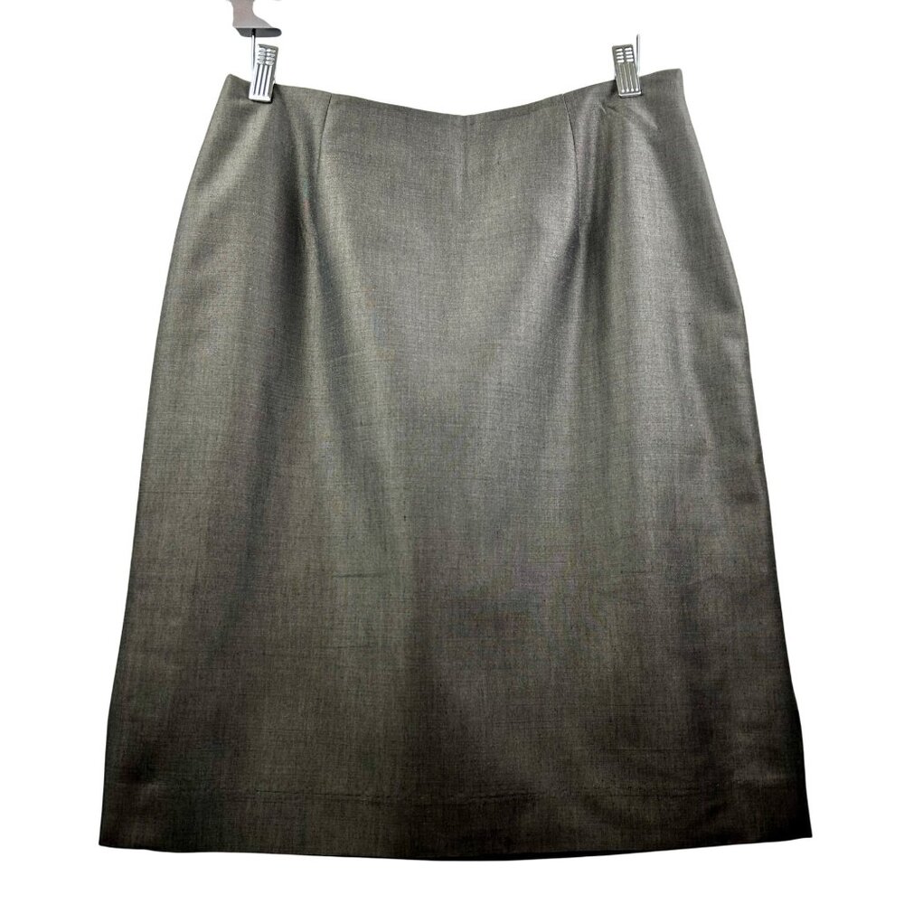 Caslon Wool Blend Pencil Skirt Size 8 Mohair 90s Minimalist Office Vintage USA